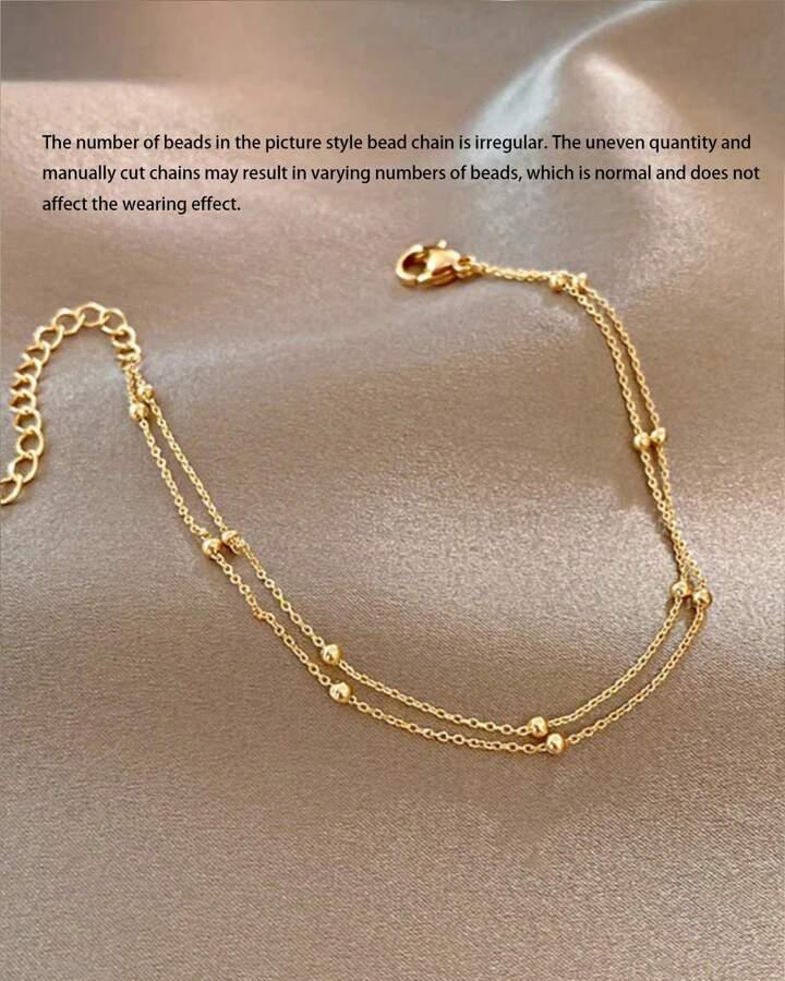 Double Layered Chain Anklet