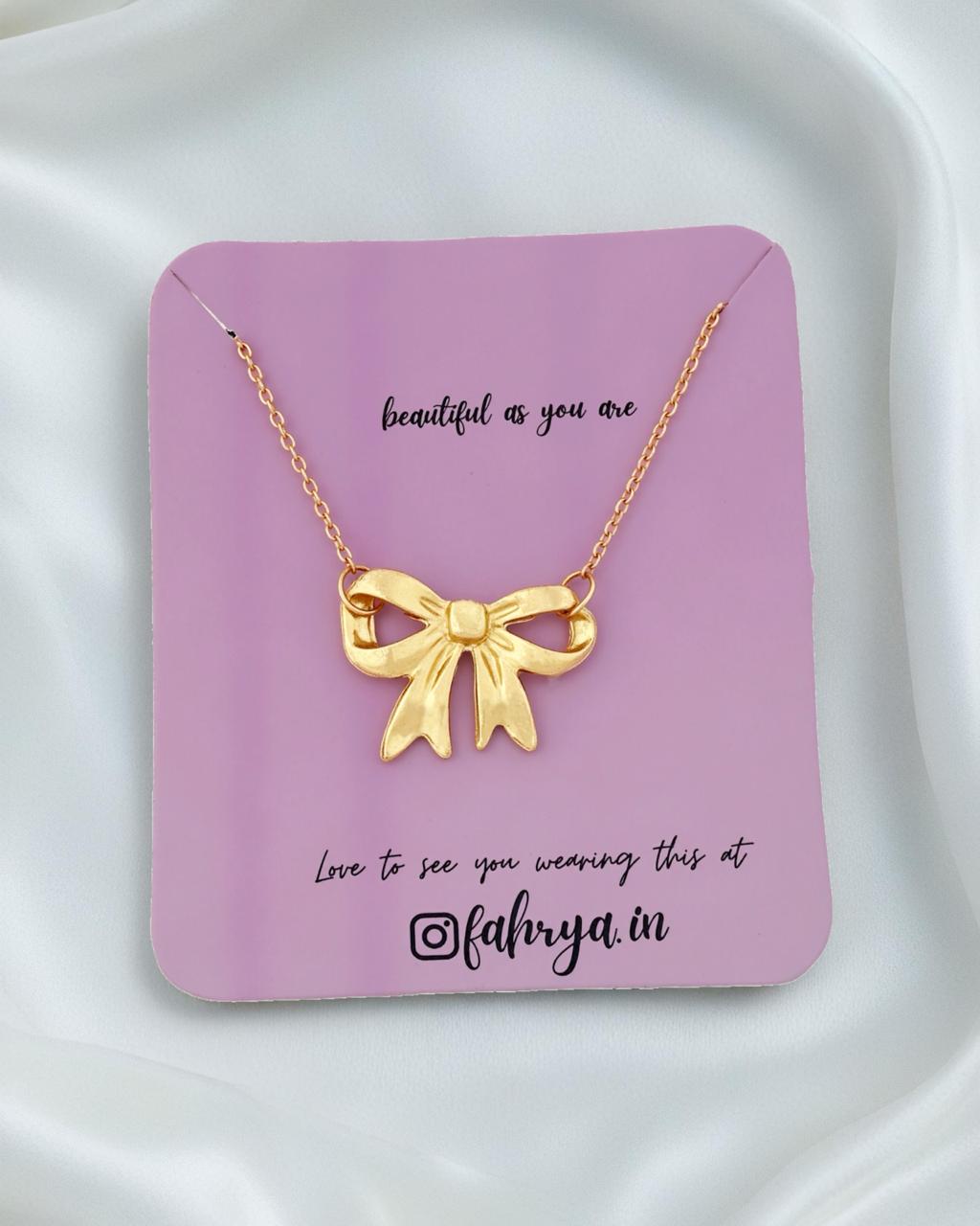 Bow Pendant Necklace