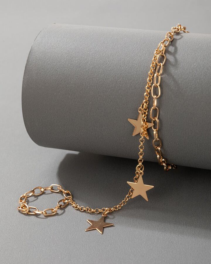 Star Galax Ring Chain Bracelet