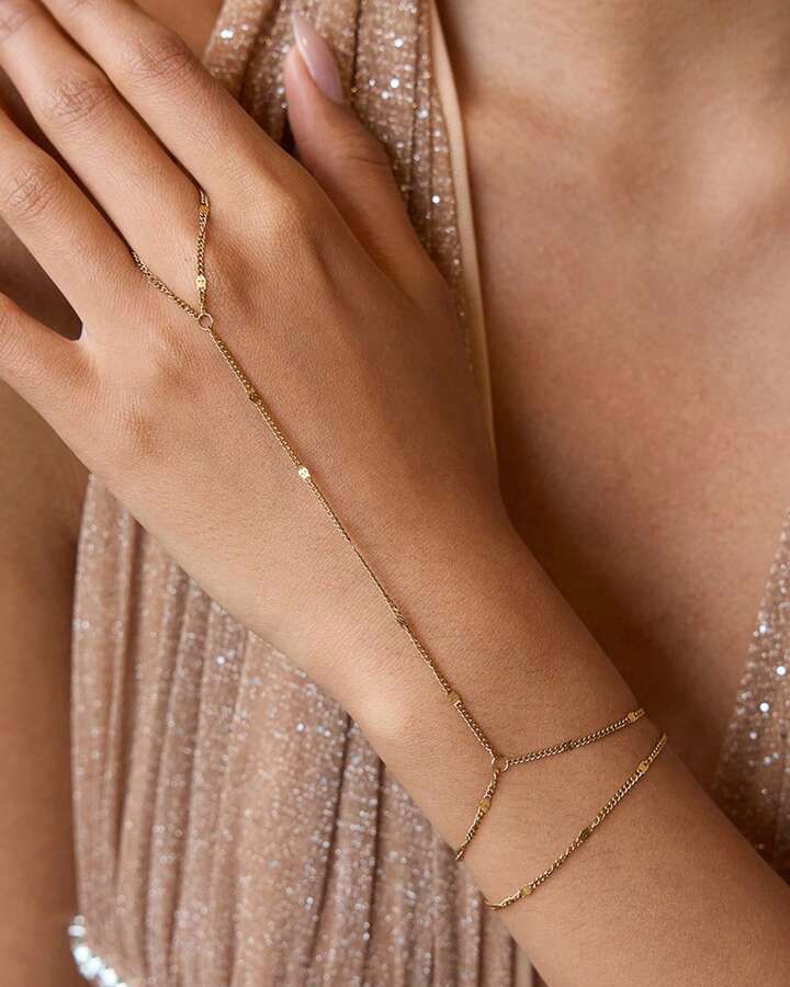 Glow Wrist Chain Ring Bracelet
