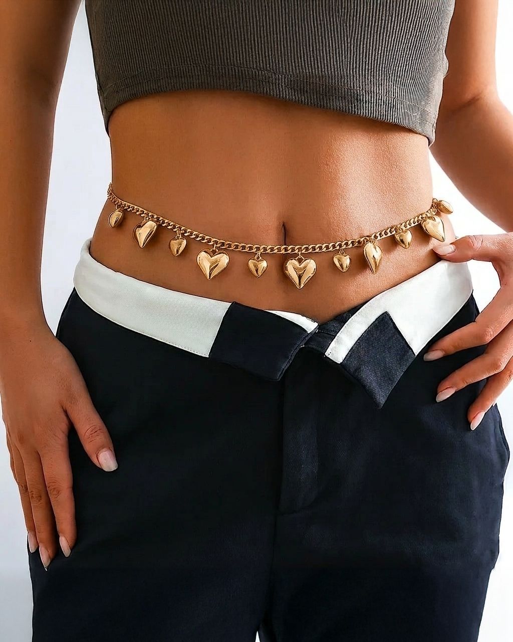 Big Small Heart Waist Chain