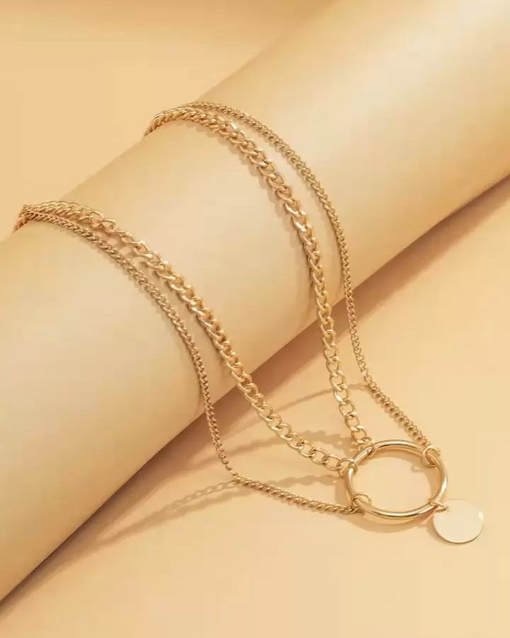 Sequin Ring Choker Necklace