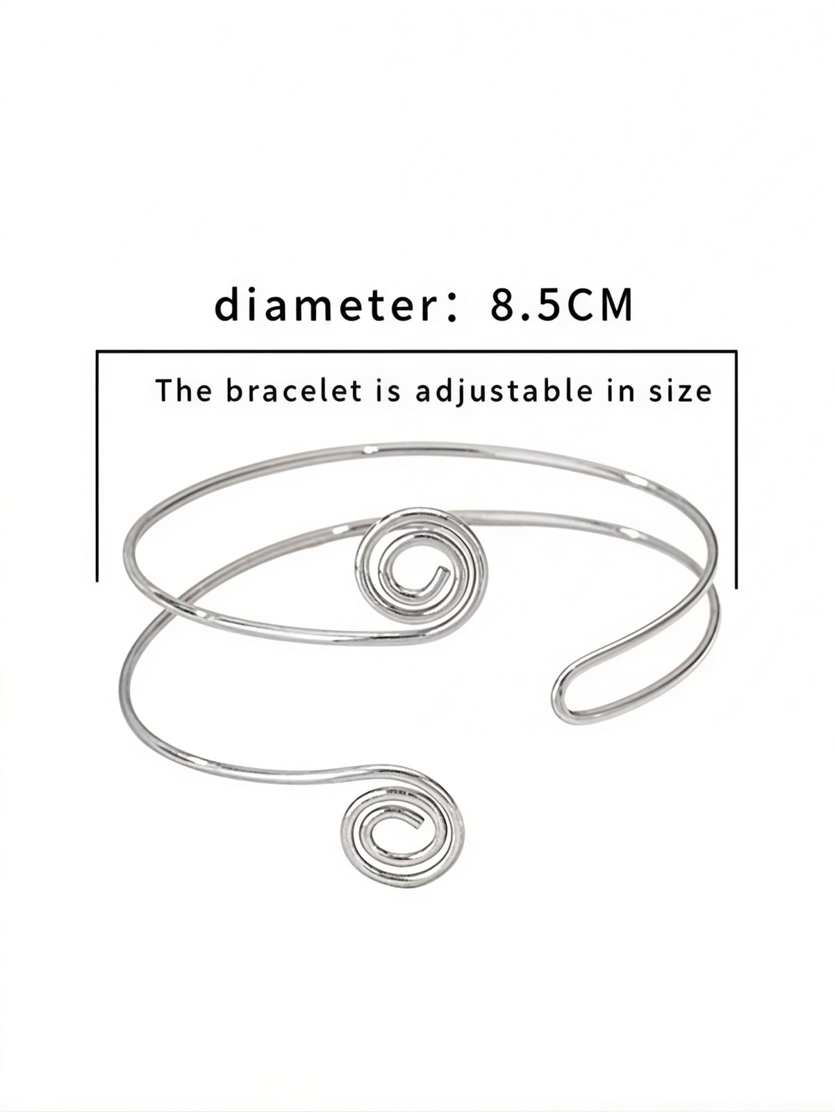Hallow Arm Cuff Band (Silver)