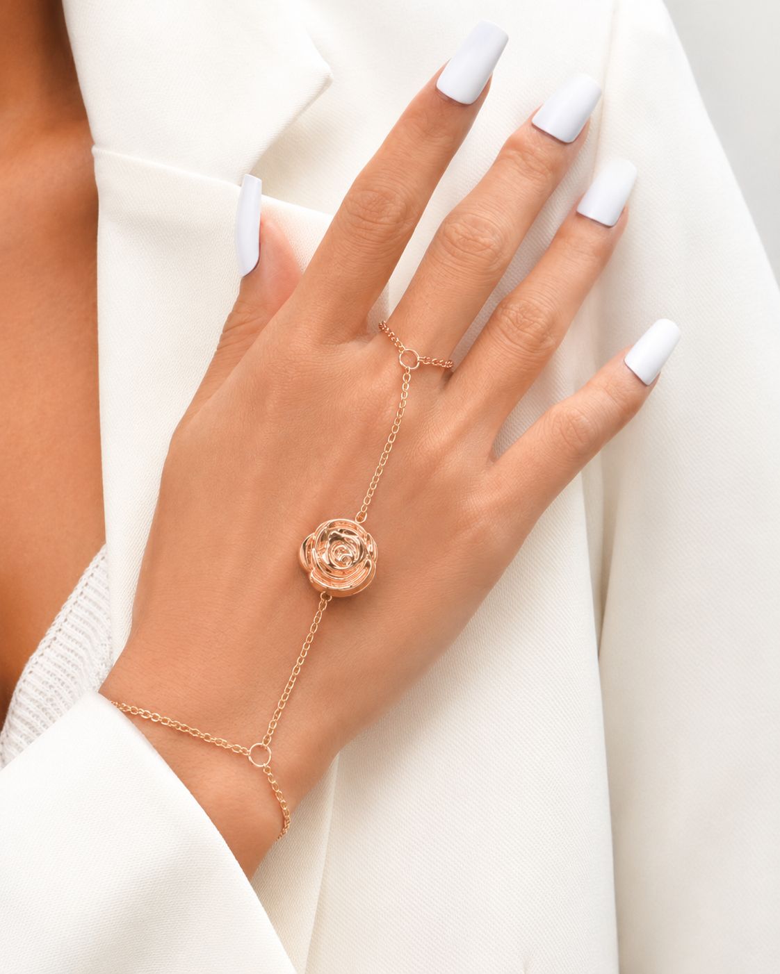 Rosette Hand Chain Bracelet