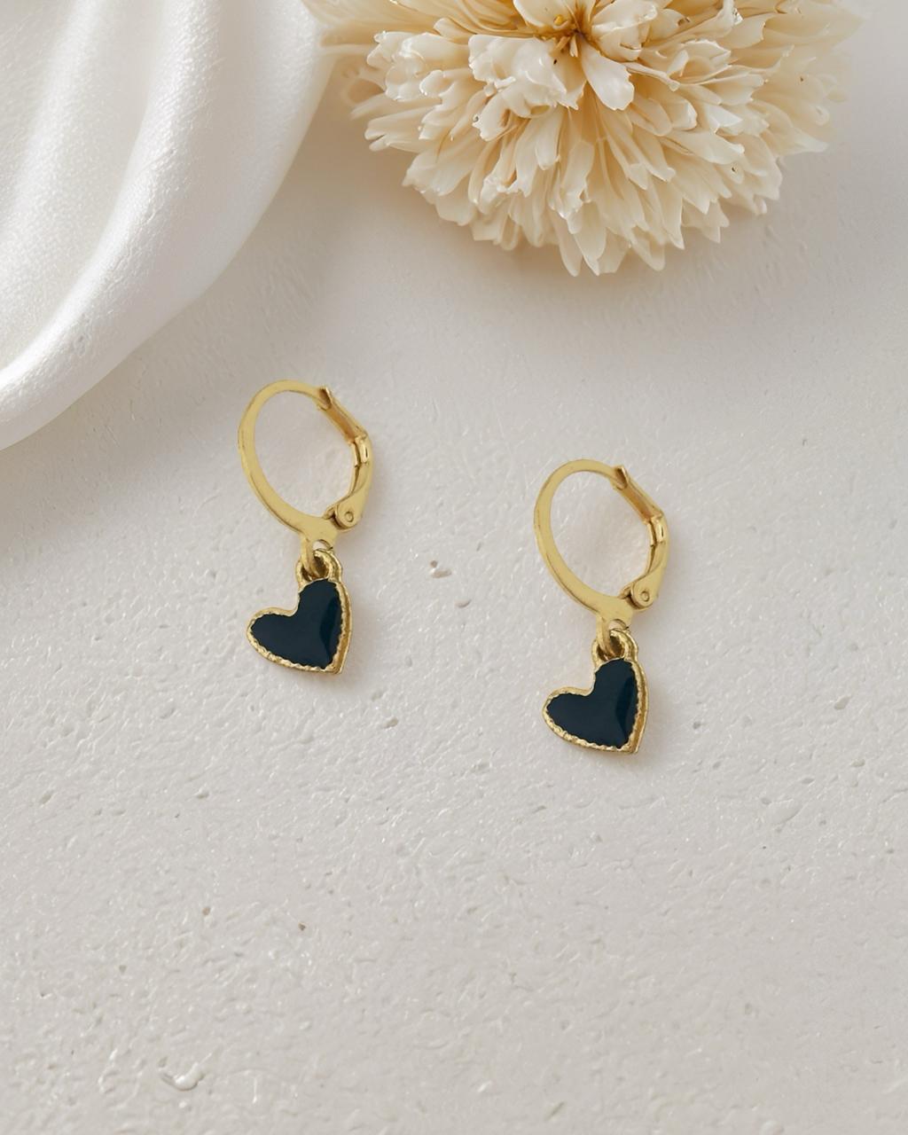 Noir Heart Earrings