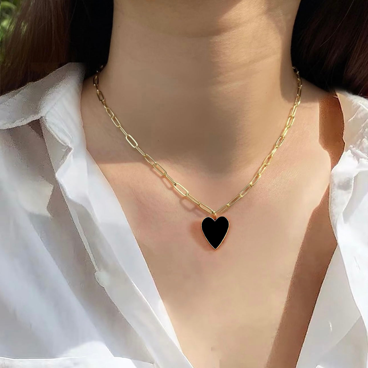 Elegant Heart Chain Necklace