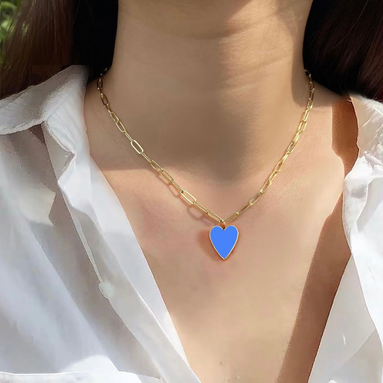 Elegant Heart Chain Necklace