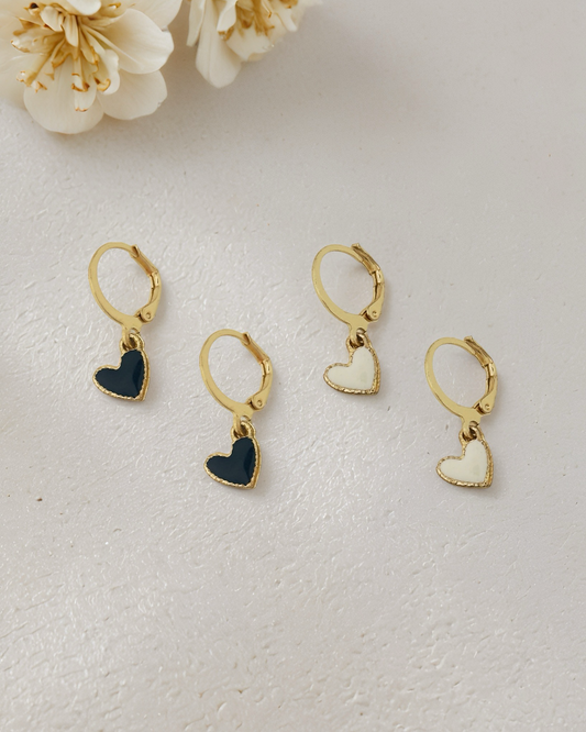 Noir Heart Earrings