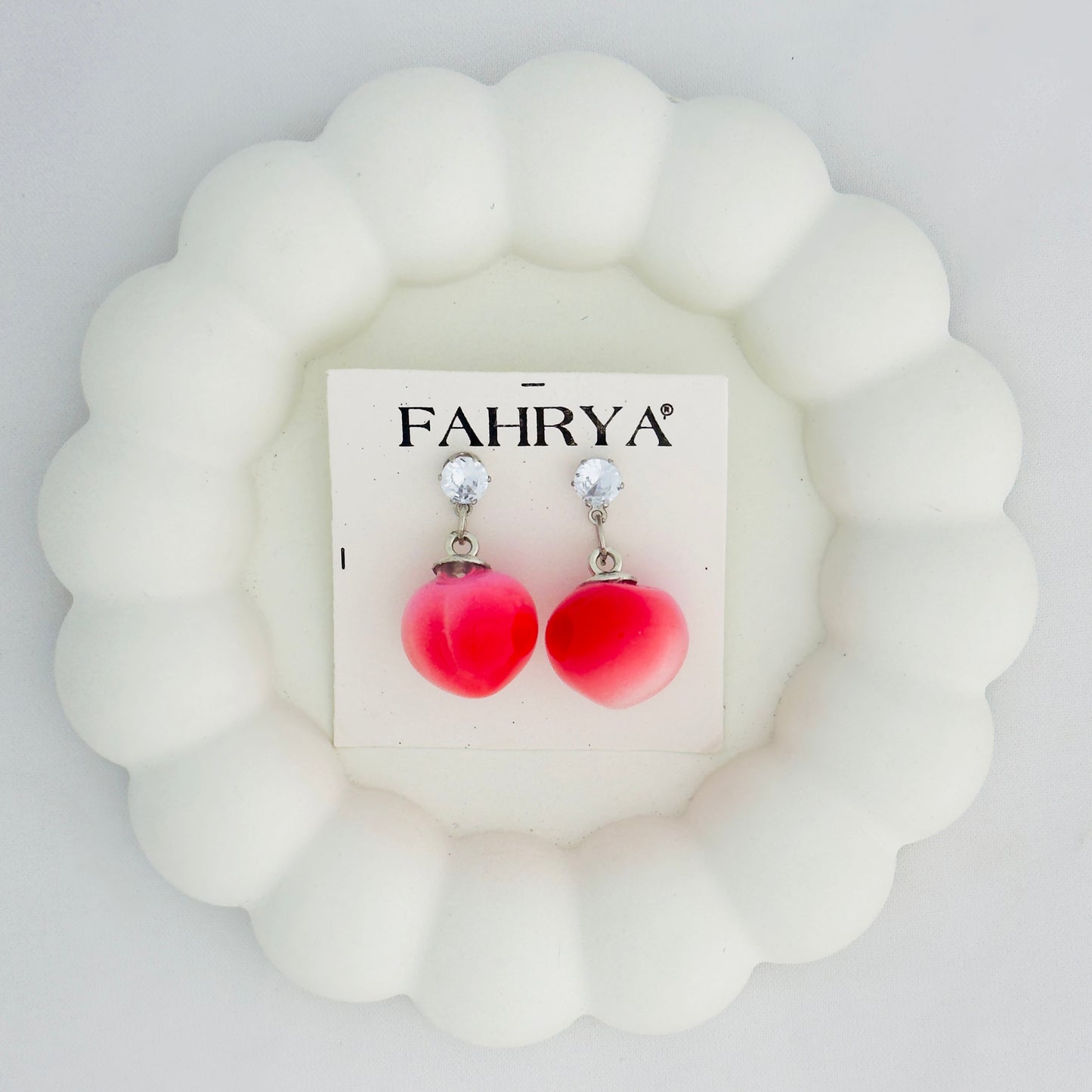 Red Cherry Drop Earrings