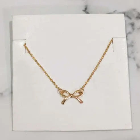 Bow Simple Pendant Neckalce