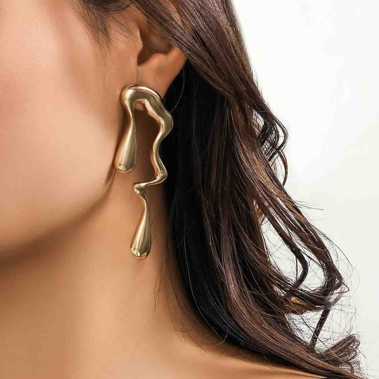Drop Gold Earrings