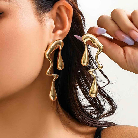 Drop Gold Earrings