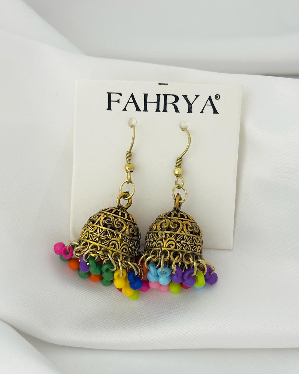 Golden Multi Beads Oxidized Tops