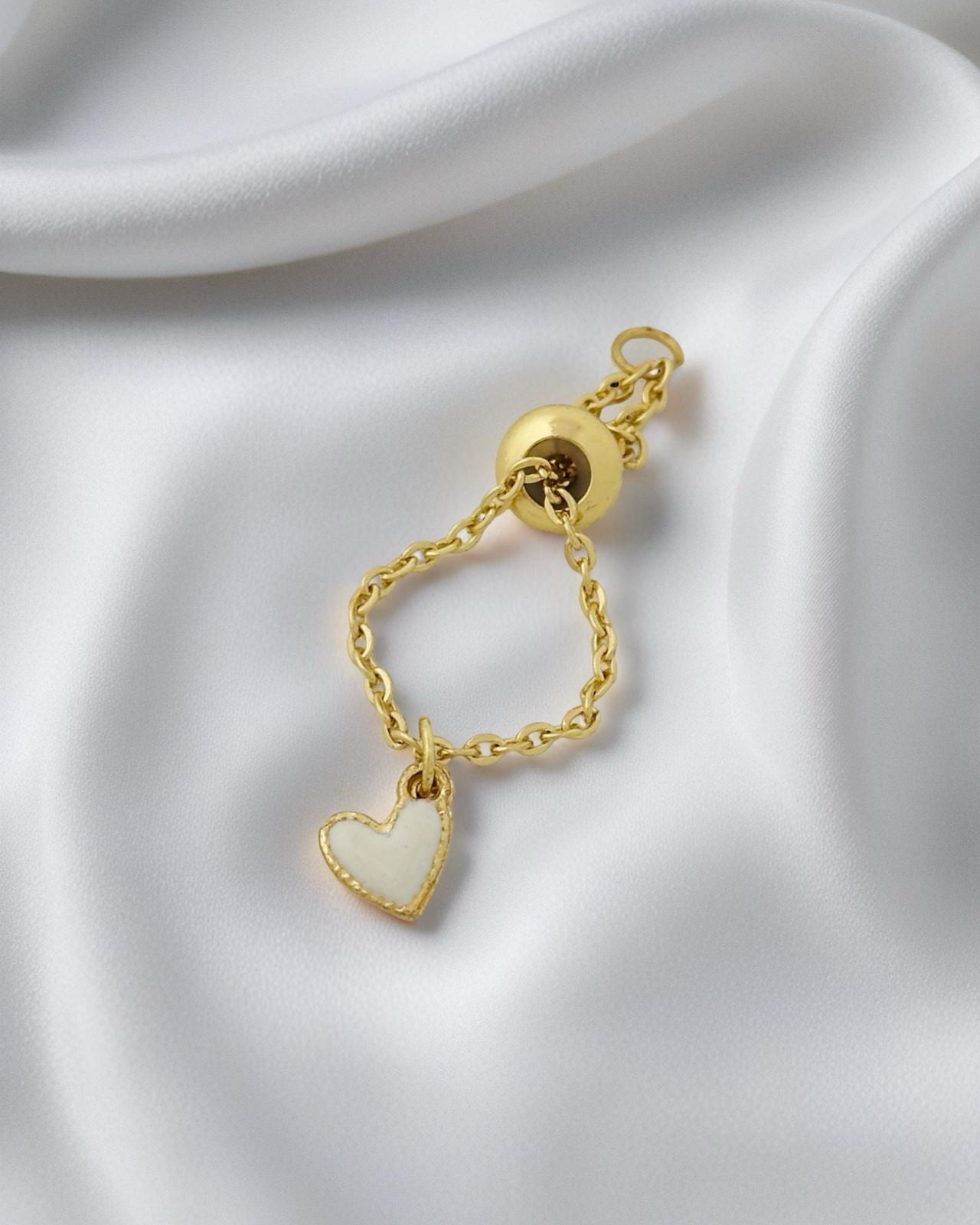 Mini Heart Chain Ring