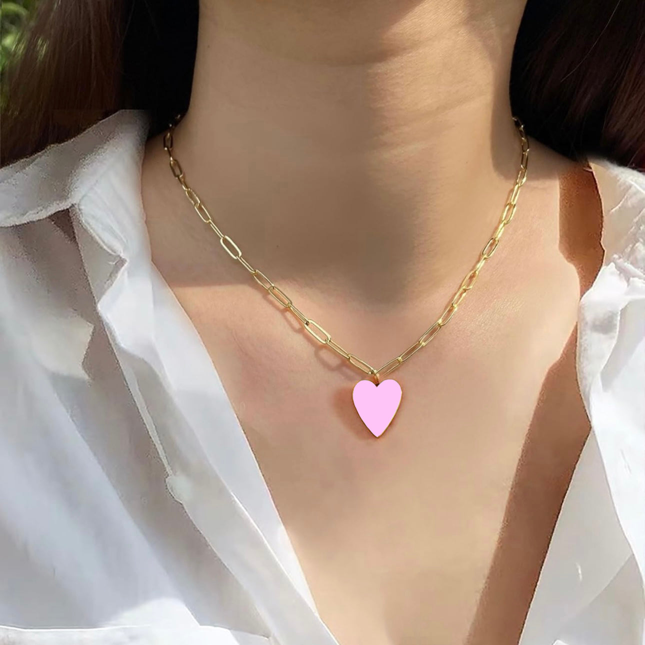 Elegant Heart Chain Necklace