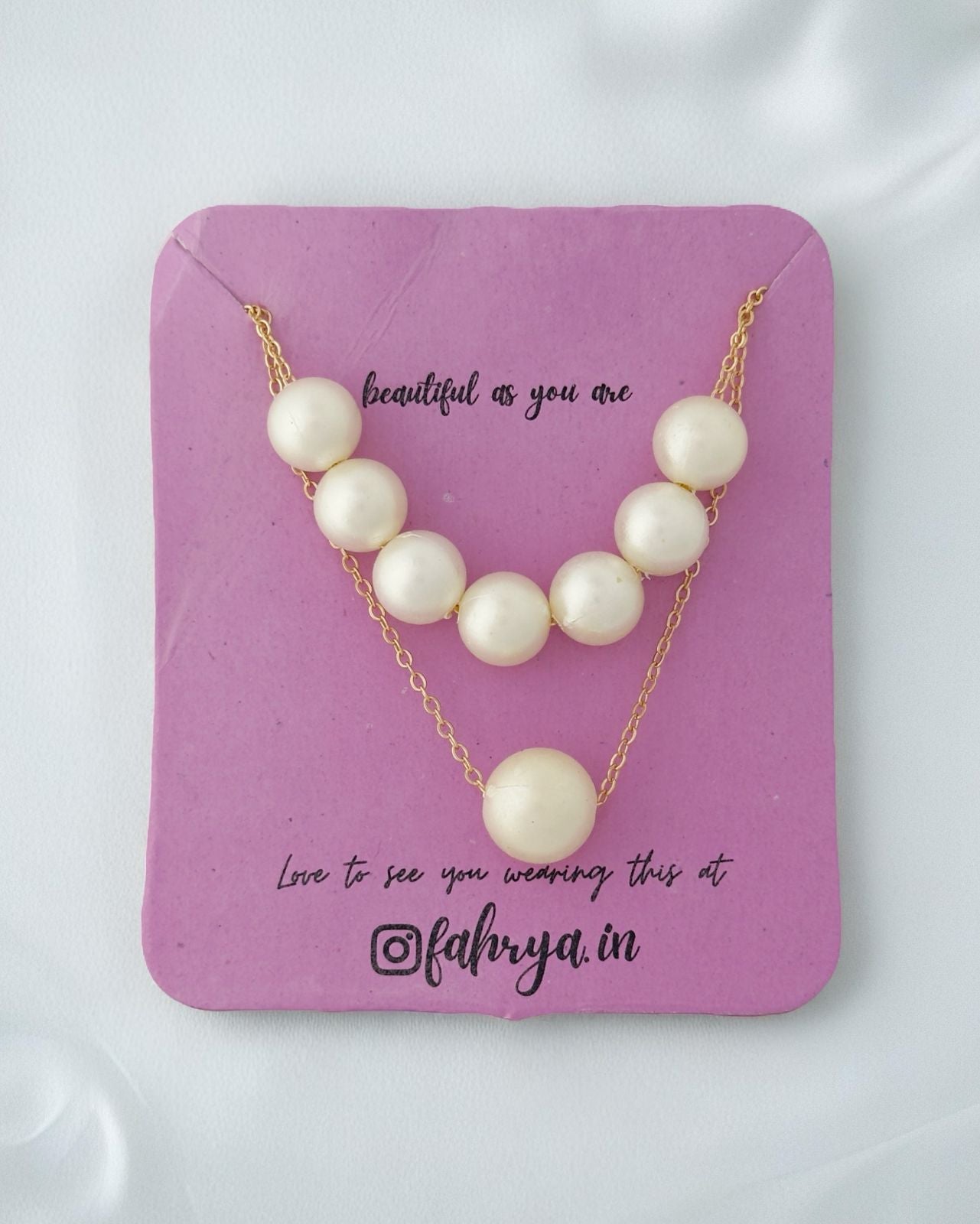 Double Pearl Necklace
