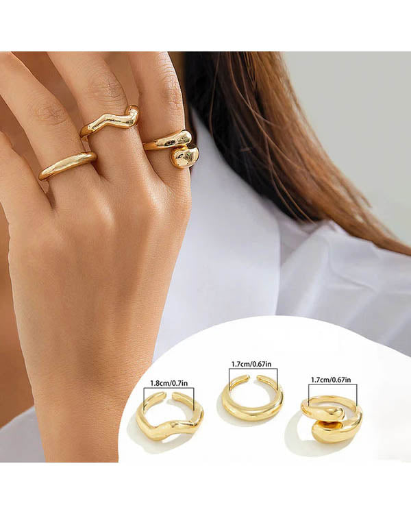 3 Stackable Finger Rings