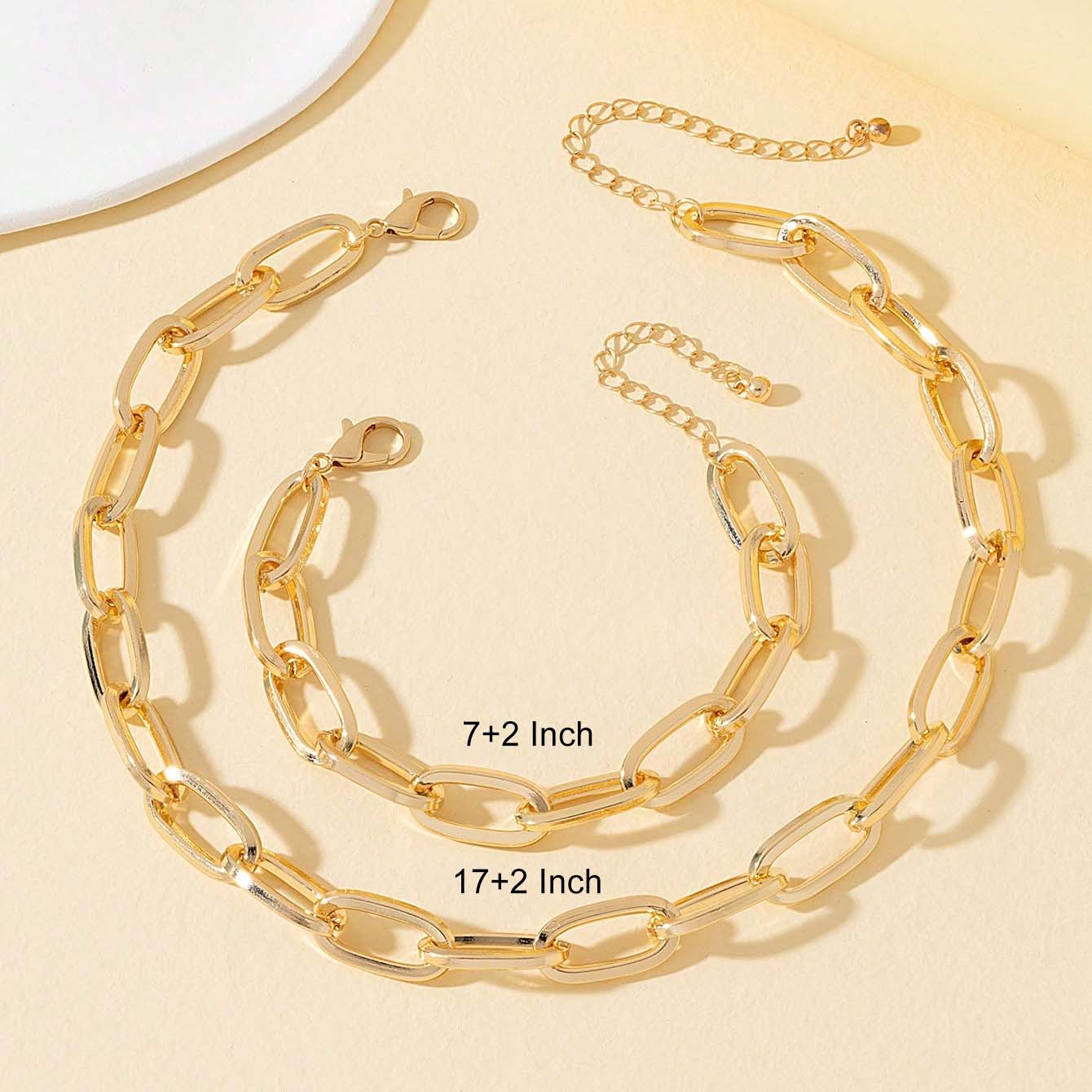 Chain Necklace & Bracelet Set