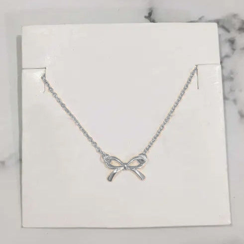 Bow Simple Pendant Neckalce