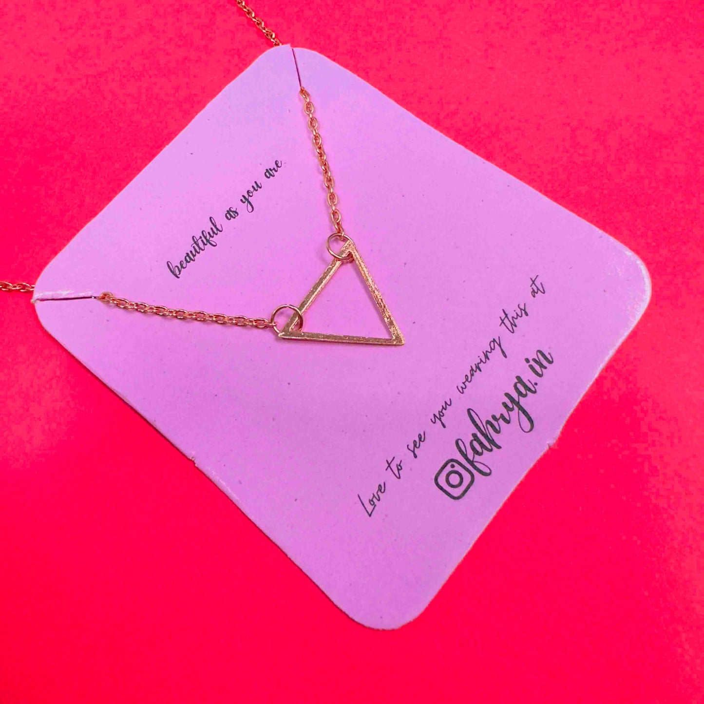 Single Triangle Statement Layered Chain Necklace
