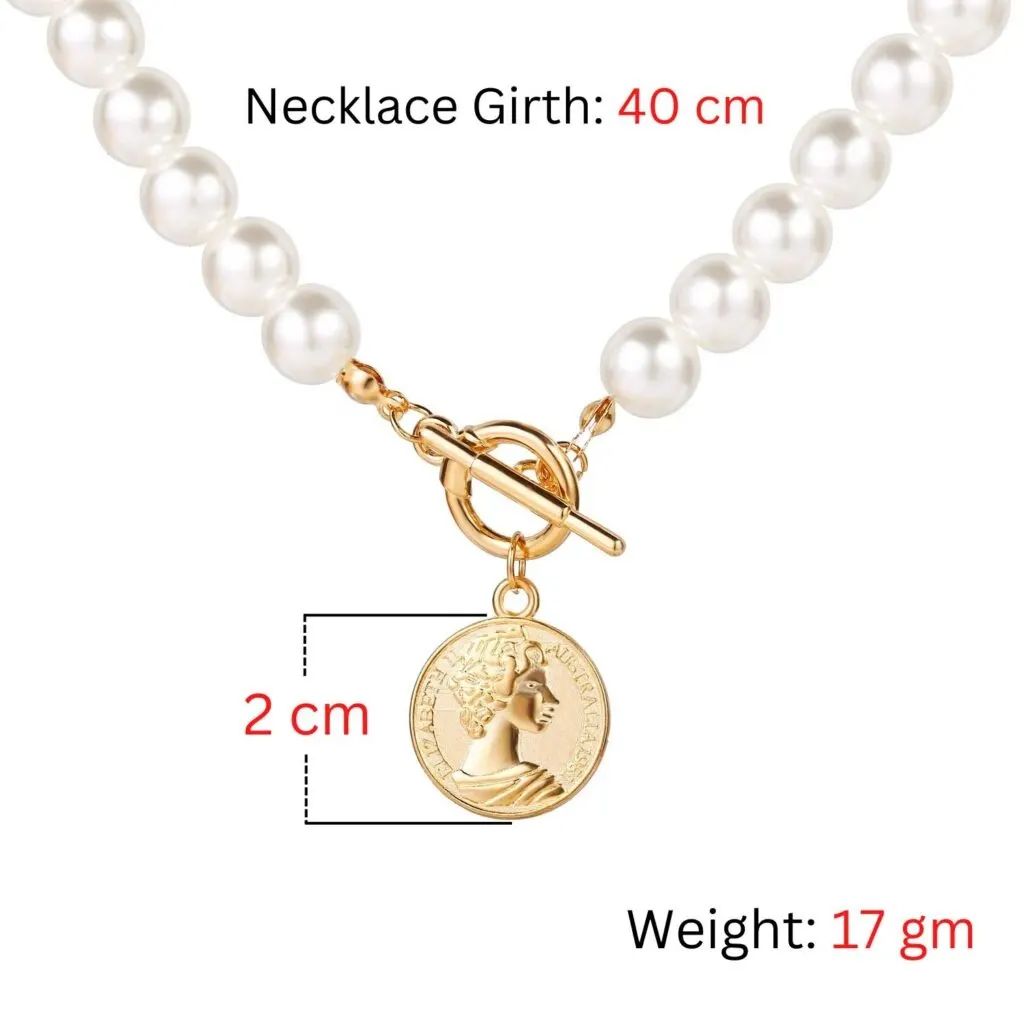 Pearly Coin Necklace
