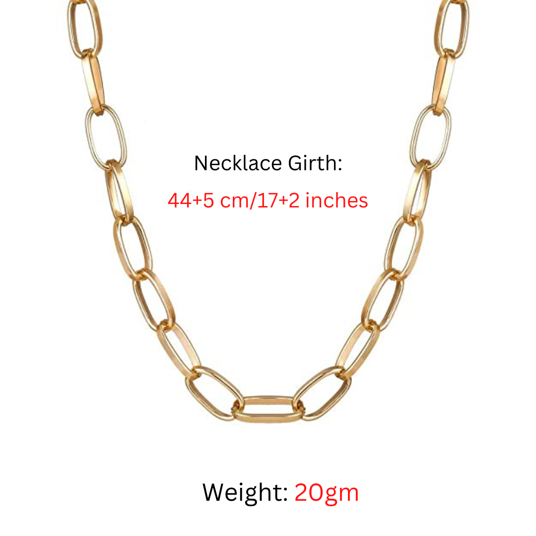 Single Rose Gold Layered Chain Necklace