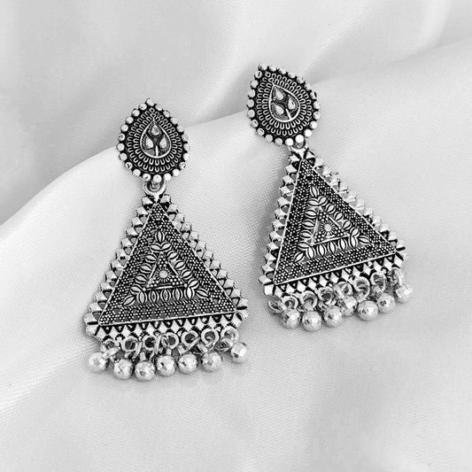 Oxidized Jhumka Earrings