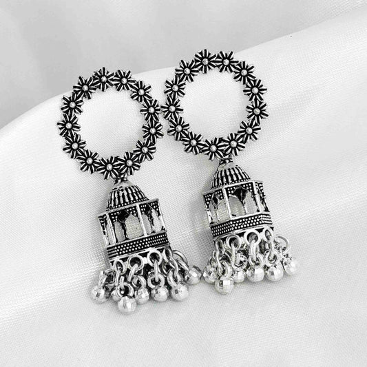 Oxidized Jhumka Earrings