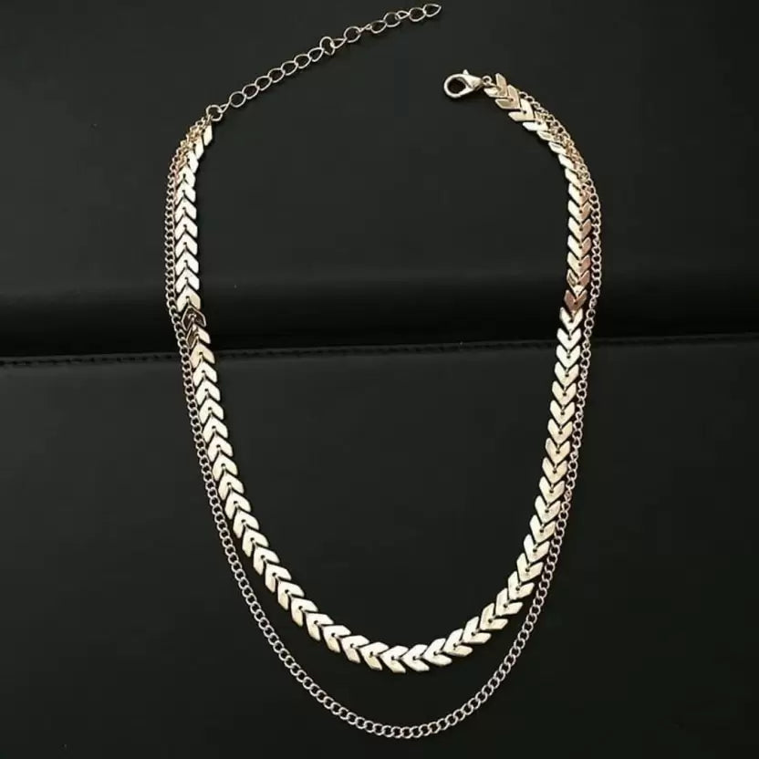 Double Chain Layered Necklace