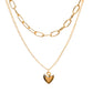 The Heartfelt Glossed Duo Necklace