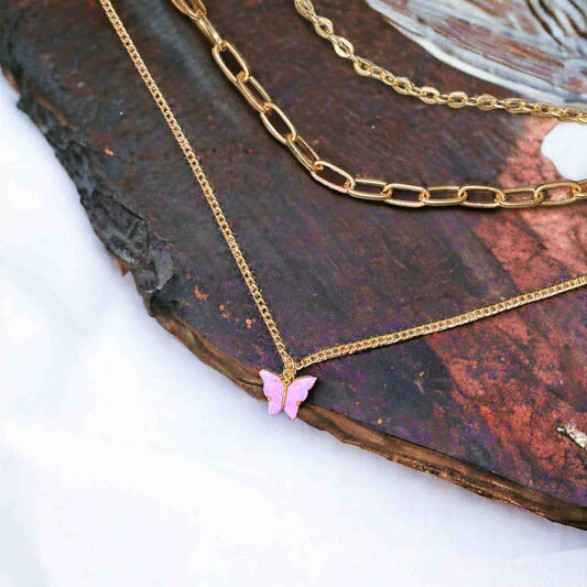 Double Rose Gold Layered Chain Necklace – Fahrya