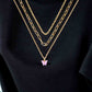 Triple Layered Chain With Butterfly