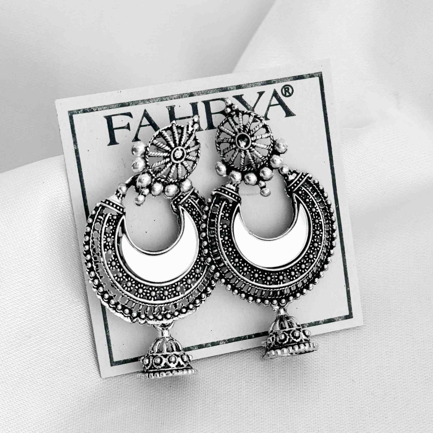 Oxidized Jhumka Earrings