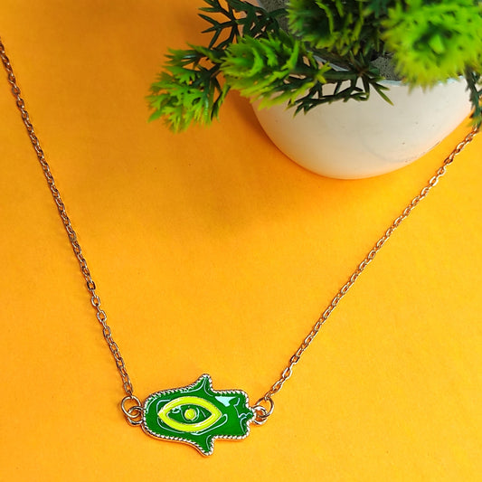 Green Evil Eye Necklace