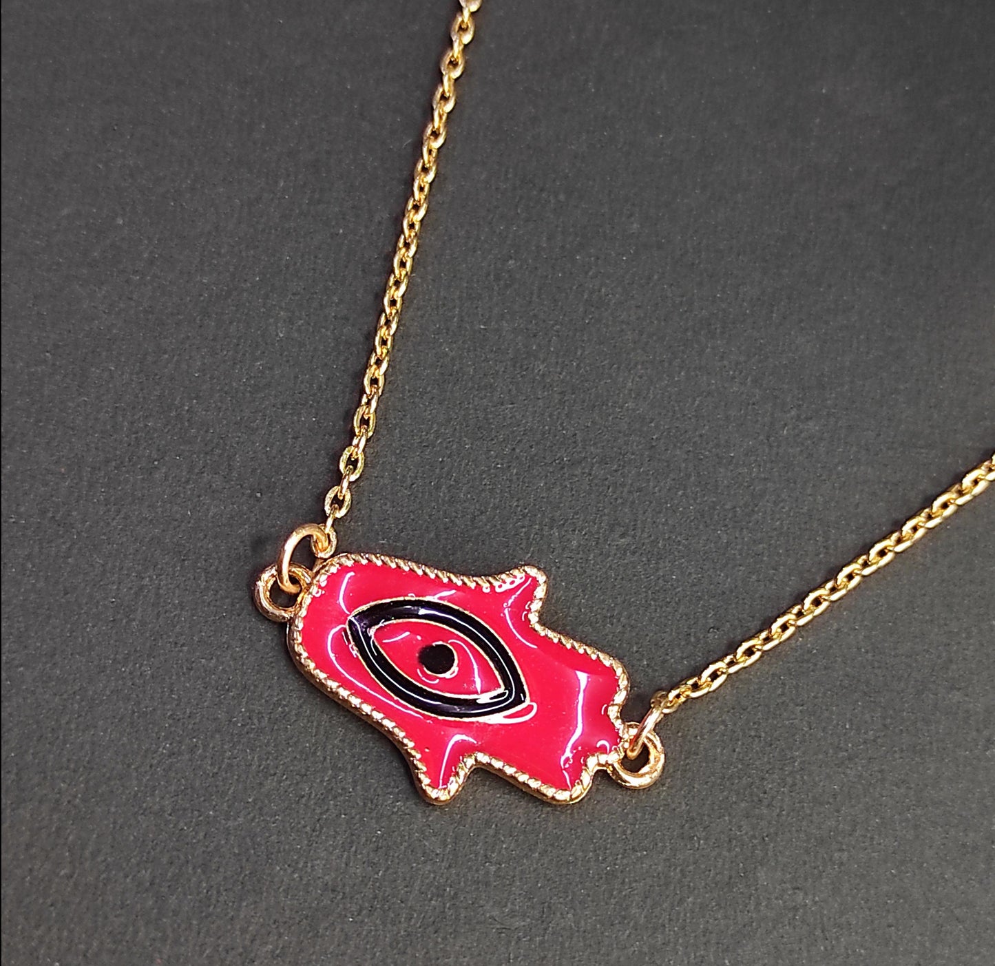 Red Black Evil Eye Necklace