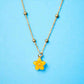 Single Layered Chain Flower Necklace