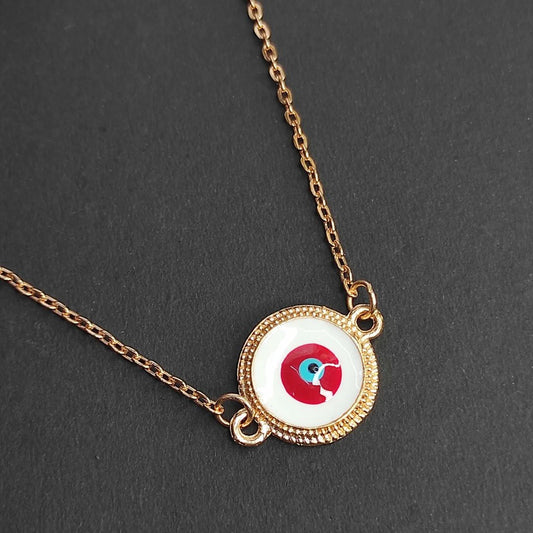 Circle Red Evil Eye Necklace