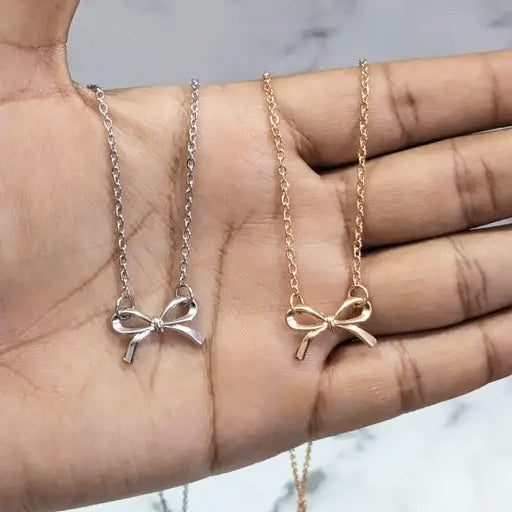 Bow Simple Pendant Neckalce