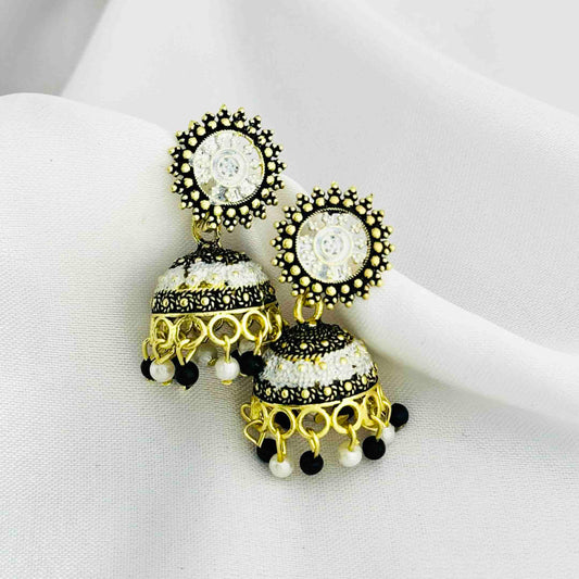 Golden Jhumka Earrings