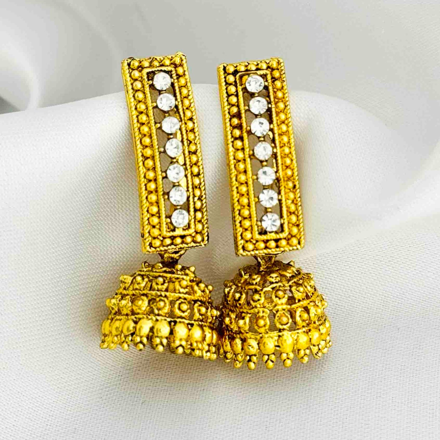 Golden Jhumka Earrings