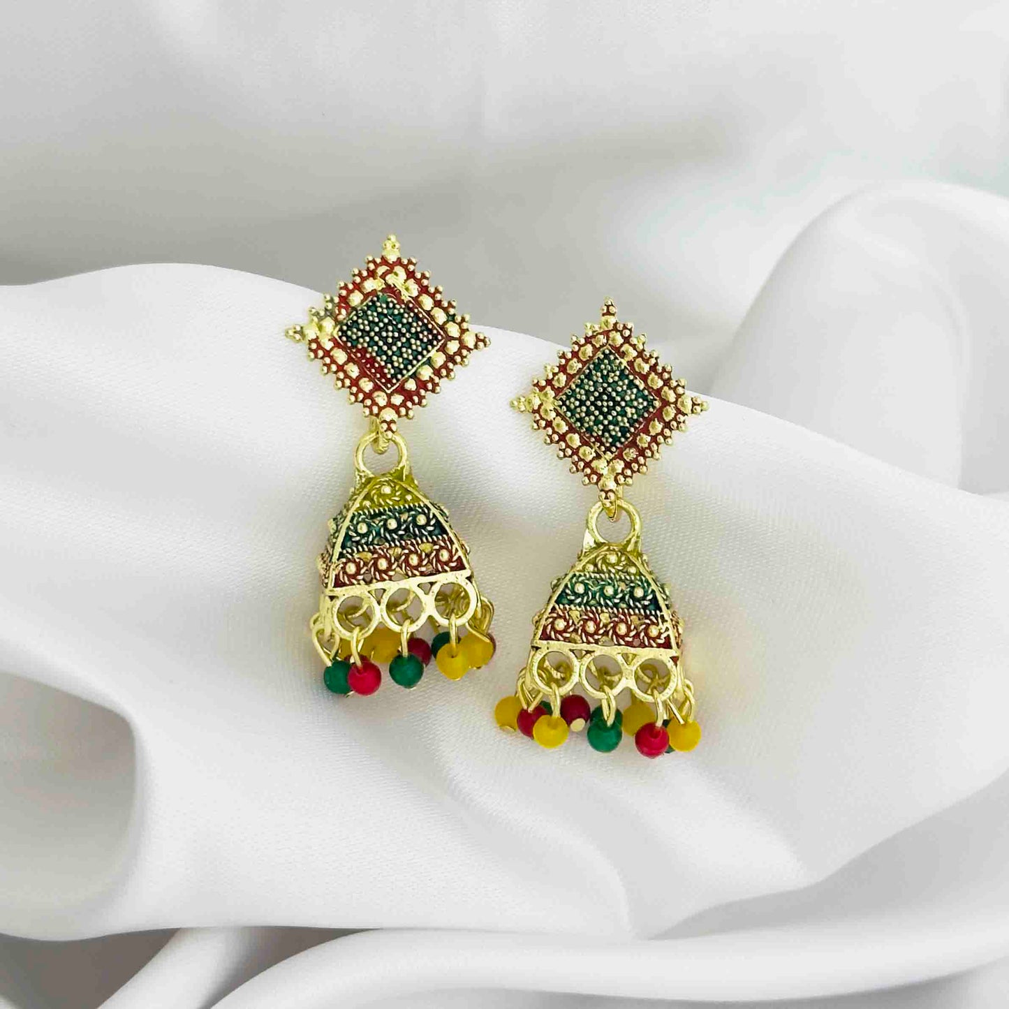 Multi Jhumka Earrings