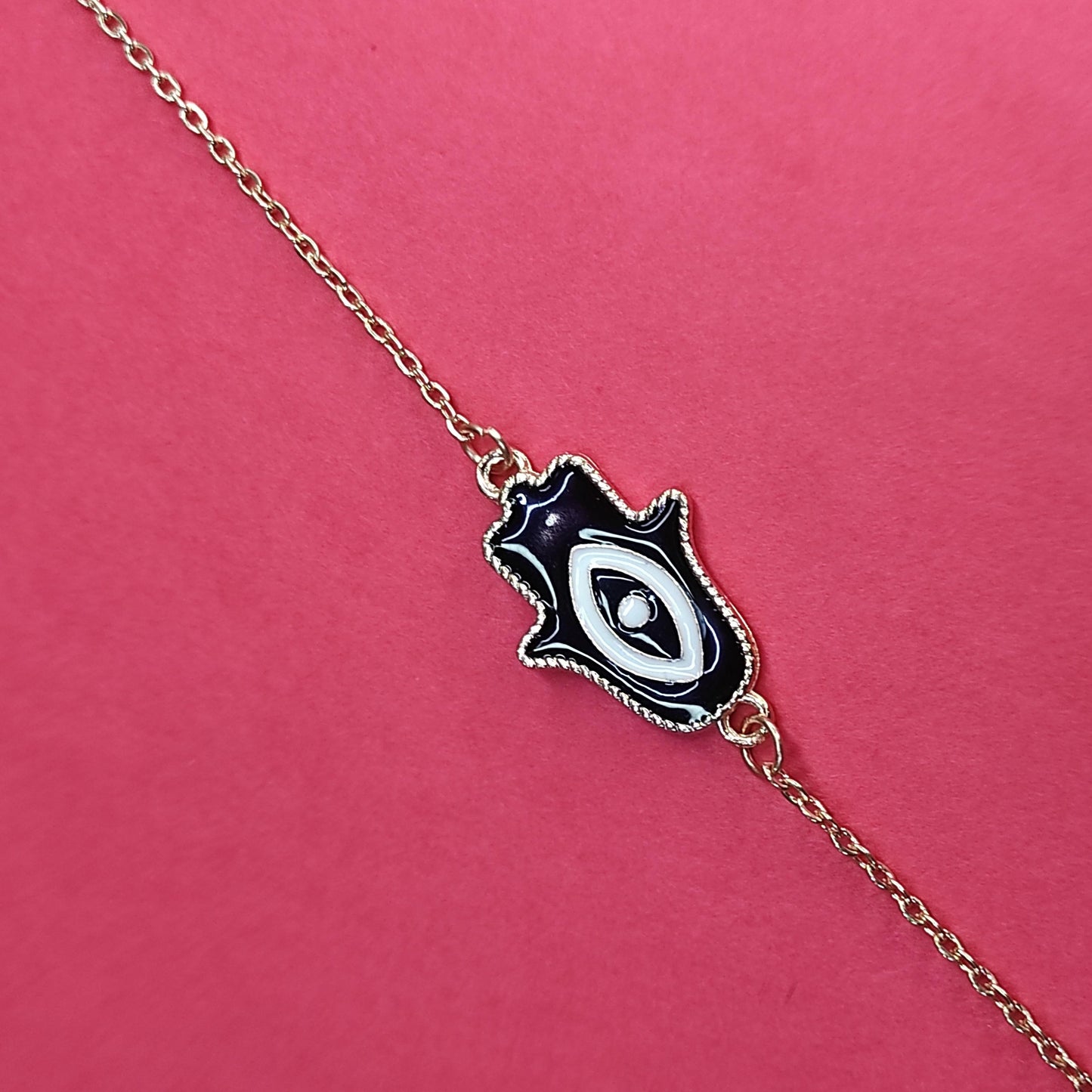 Black White Evil Eye Necklace