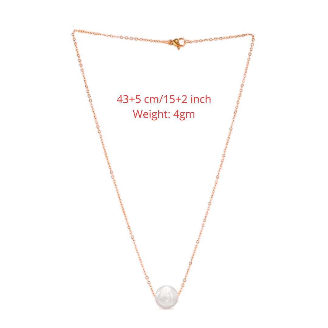 S925 Silver Necklace with a Single Pearl, Freshwater Pearl Necklace –  Shanali Jewelry