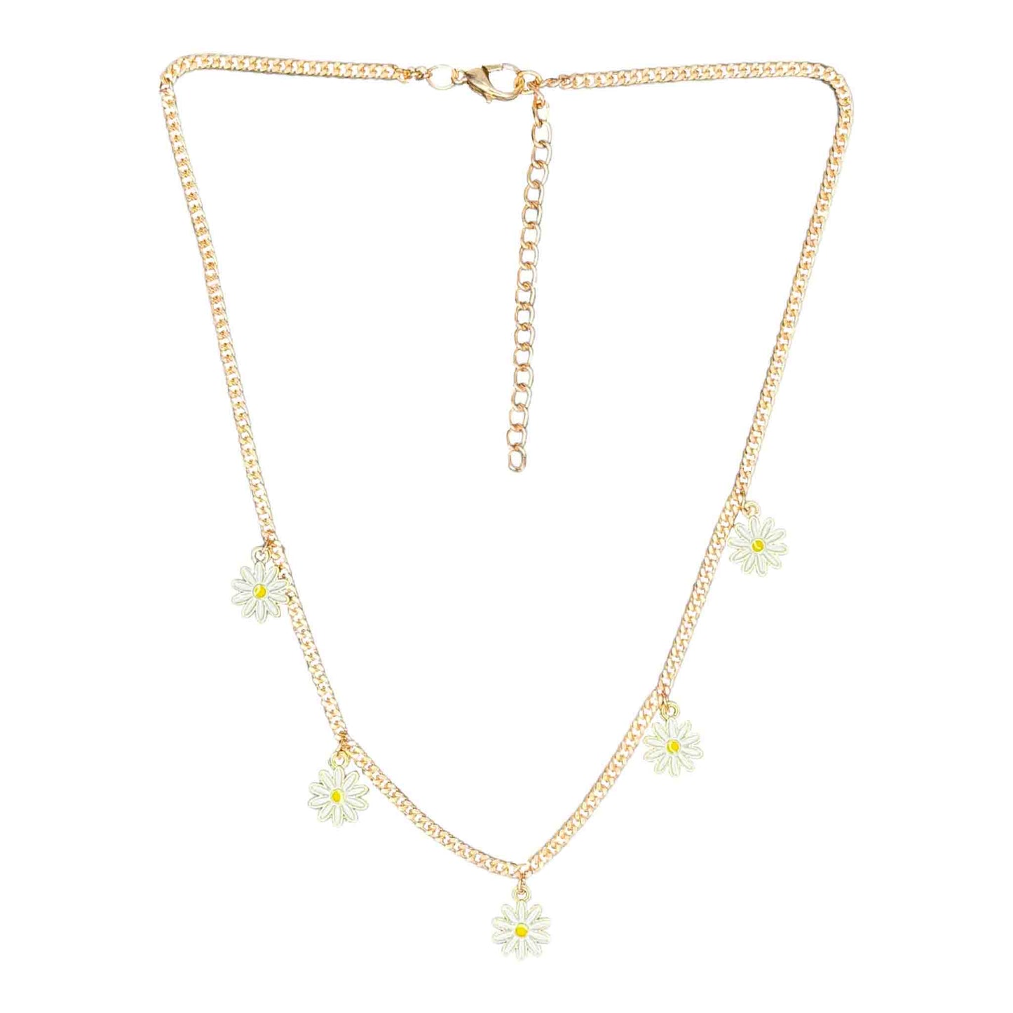 Single Five Mini Flower Layered Chain Necklace