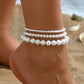 Triple Pearl Anklet