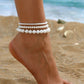 Triple Pearl Anklet