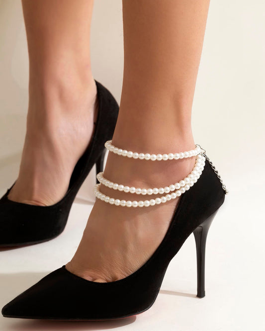 Triple Pearl Anklet