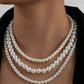 Triple Layered Pearl Neckalce