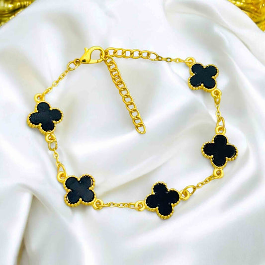 Black Flower Bracelet