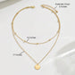 Double Layered Round Beaded Charm Necklace